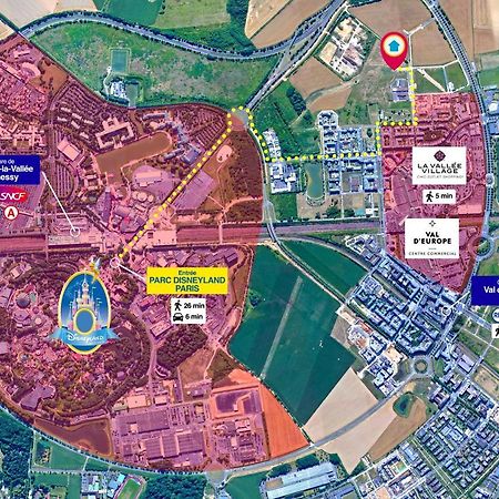 Disneyland-Paris 8Pers,Parking, Borne Recharge Ve, Wifi 塞里斯 外观 照片